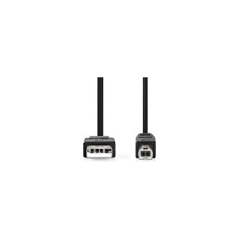 Cable usb usb 20 usb a macho usb b macho 480mbps niquelado 100m redondo pvc negro caja