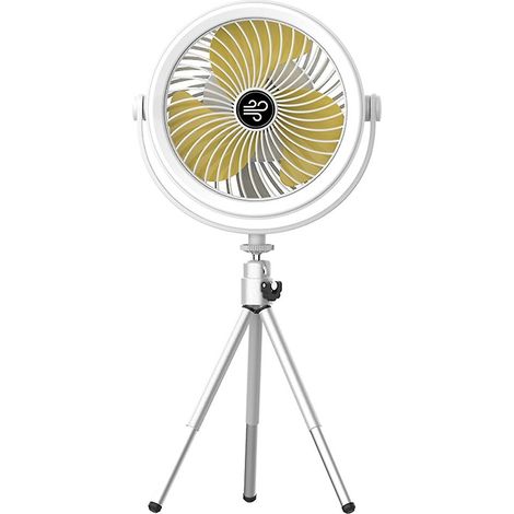 Ventilateur de bureau à piles, mini ventilateur rotatif à 360° pour un meilleur rafraîchissement dans la chambre, au bureau ou en voyage. (1/5)
