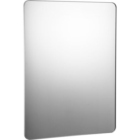 Mophorn Wandspiegel, 91,4 x 121,9 cm, Rahmen aus Aluminiumlegierung, explosionsgeschützte Folie, Z-förmige Halterung, kratzfest, für Badezimmer, Schlafzimmer, Wohnzimmer