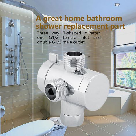 Adaptateur de robinet inverseur à 3 voies pour pommeau de douche ABS - Accessoire de salle de bain (1/5)