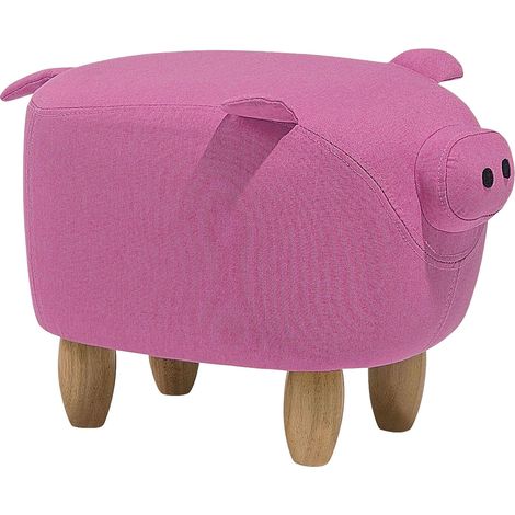 Tierhocker PIGGY Stoff Rosa (1/5)