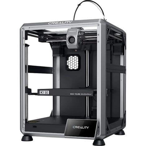 Creality K1 SE - Alta velocidade 600mm/s, Tamanho de impressão 220x220x250mm, Arrefecimento rápido Preto FDM