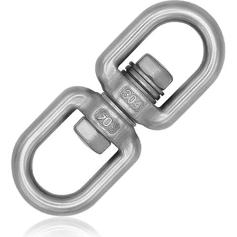 Pivot à billes en acier inoxydable I 8 mm 250 kg I Rotation sécurisée pour chaises suspendues, sacs de frappe, supports pivotants, etc. I Haute résistance et résistant aux intempéries, 2 (1/4)