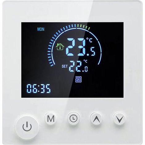 Thermostat Programmable 16 A avec Écran LCD - JINFGERNE - Contrôleur de Température Numérique, Compatible Application Tuya et Commande Vocale pour Chauffage Électrique