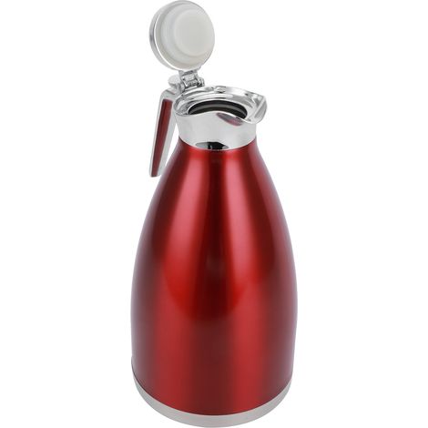 Bidon Isotherme 2L Acier Inoxydable - Bouteille Thermos Vide avec Bouchon Plat - Récipient Double Paroi pour Maison, Thé et Café
