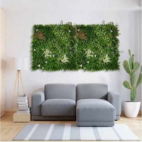 Giardino verticale Jungle 100 x 100 cm. Si adattano a qualsiasi spazio, creando ambienti di grande originalità e freschezza. (1/2)