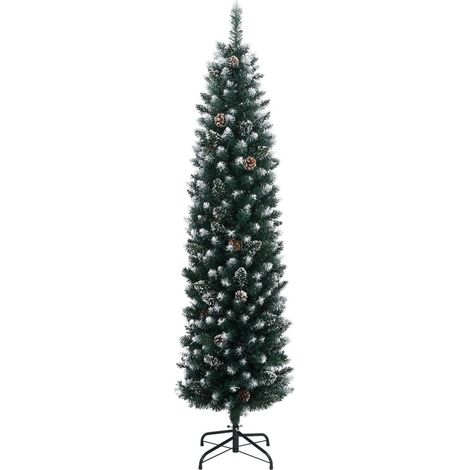 Sapin de Noël Arbre de Noël artificiel mince 150 LED 150 cm (1/5)