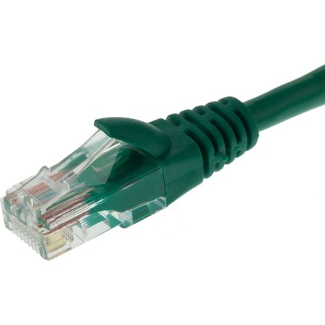 Câble Ethernet cat 5e Avec connecteur gaine PVC Vert / , U/UTP, 5m ( Prix pour 1 )