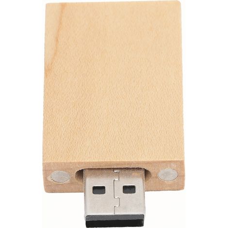 Clé USB Bois Naturel, Mémoire Flash Portable 64 Go pour PC et Mac avec Étui en Bois CM1001832G