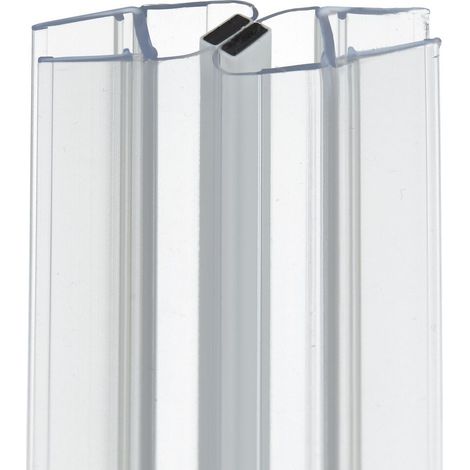 Le Sanitaire – Joint de porte de douche magnétique 90° – Joint hydrofuge pour épaisseur 6 à 8 mm – Installation sans perçage – Prétraité anti-moisissure