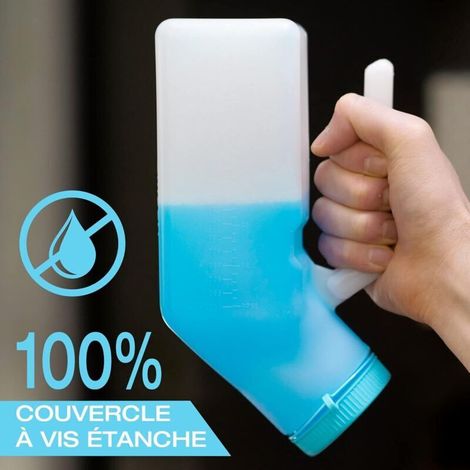 Tragbares Urinal, 1000 ml. Robustes Kunststoffgehäuse mit auslaufsicherem Schraubverschluss. Phosphoreszierender Deckel für bessere Sichtbarkeit bei schlechten Lichtverhältnissen. (1/5)