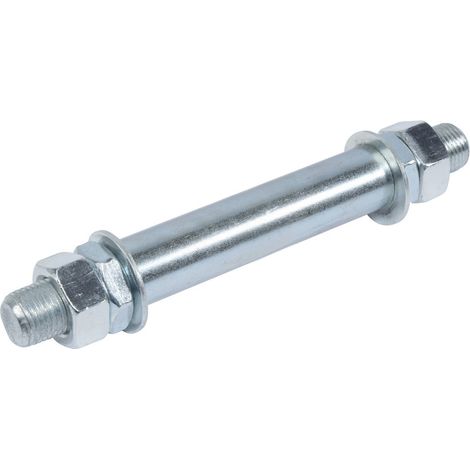 Axe pour roue de brouette 20mm pour ref 760189 - Acier galvanisé - Longueur 150mm - Largeur moyeu 90mm - Pour roues de brouette (1/4)