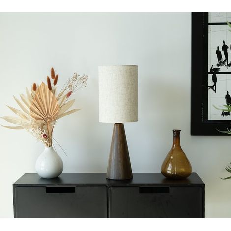 Lampada Louc, legno, avorio, H.41 cm, E27 DIVERS