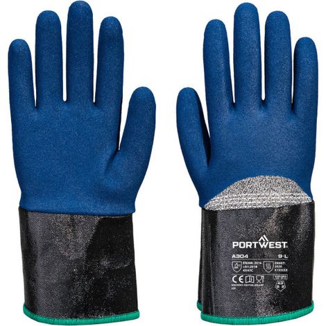 Guante de espuma de nitrilo con puños extensibles Grip C13 A304 XXL Gris / Azul (1/2)