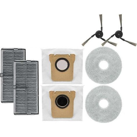 Accessoires pour aspirateur robot Xiaomi Mijia M40 : brosse latérale, filtre, sac à poussière et lingette de rechange pour un nettoyage durable. (1/5)