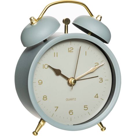 Wecker Gaston Metall 9,7x13,5cm - Grau