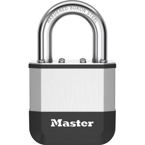 Master Lock Elite™ Cadenas innovant nouvelle génération, en acier laminé haute résistance de 52 mm - anse en acier au bore trempé de 25 mm - 2 clés