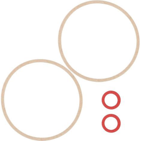 Lot de 4 joints de carburateur pour tondeuse à gazon compatibles avec Honda GCV170 GCV200 HRN216 OE 16010-Z9L-811 Grand cercle ID 47,5 mm OD 51,5 mm Diamètre intérieur petit cercle 8 mm OD (1/5)