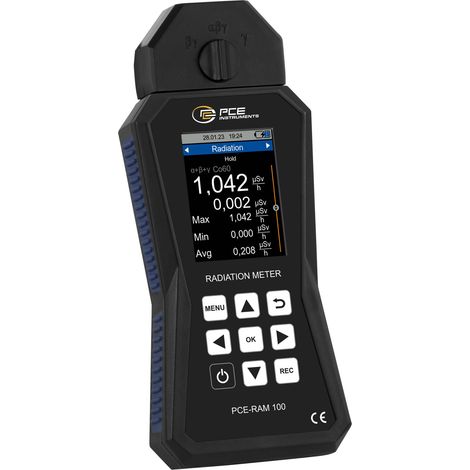 PCE Instruments PCE-RAM 100 Compteur Geiger Radiation: Gamma, Alpha, Beta signal sonore d'avertissement, signal, avec fonction dosimètre Y809713 (1/5)