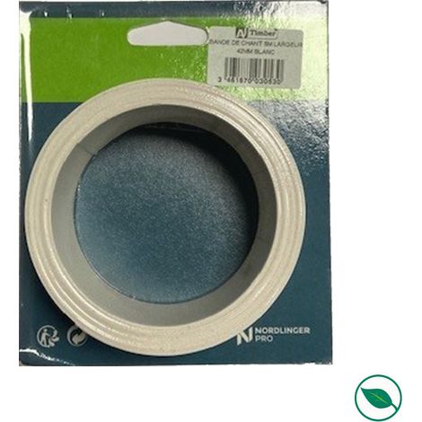 Forestea – Bande de chant stratifié blanc 5m – Largeur 42mm – Collage à chaud – Pour habillage de plan de travail