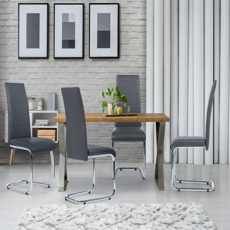 Lote de 4 sillas de comedor MIA gris