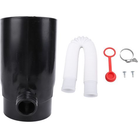 Système de récupération d'eau de pluie 10 cm, déviateur de descente de gouttière rond et efficace pour systèmes d'irrigation et aquariums, noir (1/5)