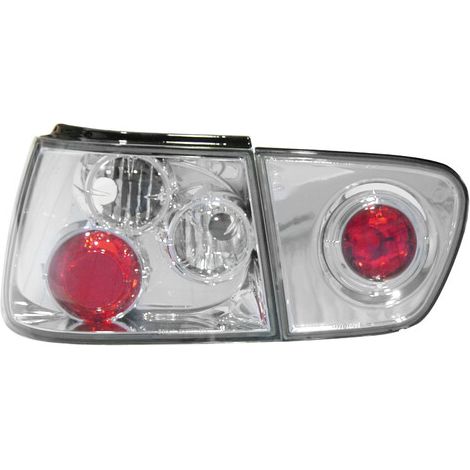 Coppia fanali posteriori - compatibile per Seat Ibiza (8/99-2/02) - Cromo