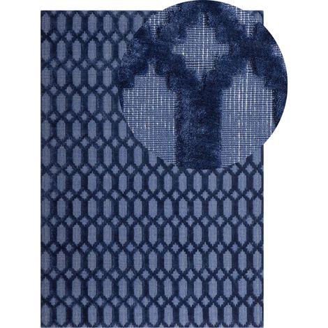 Tappeto blu navy 140 x 200 cm a pelo corto Cizre