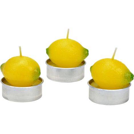 Bougies chauffe-plat Citron en cire Set de 6 (1/3)