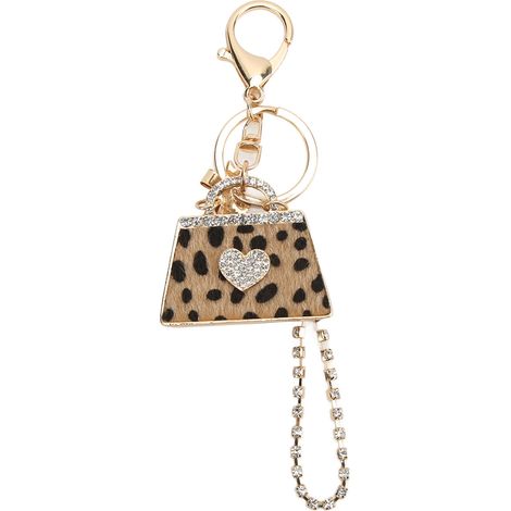 Leopard Bag Keychain Exquisite Personality Fashion Handbag Key Chain Ring Pendant Decoration (1/5)