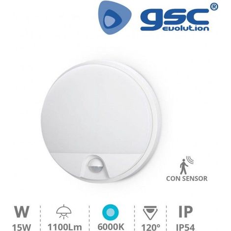 Aplique LED pared con sensor Detian 15W 6000K Blanco GSC 200205015 (1/4)