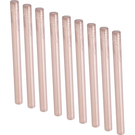 10 Stück Siegelwachsstäbchen, praktische, rauchfreie, flexible Heißsiegelstäbe für Umschläge, Karten und Manuskripte, Champagnergold (1/5)