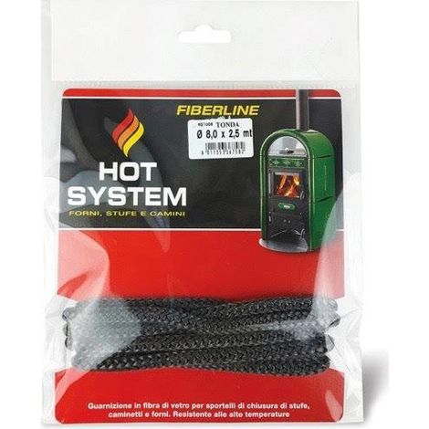 GUARNIZIONE TONDA PER STUFA Ø MM. 8X2,5 MT. 6.00 pz