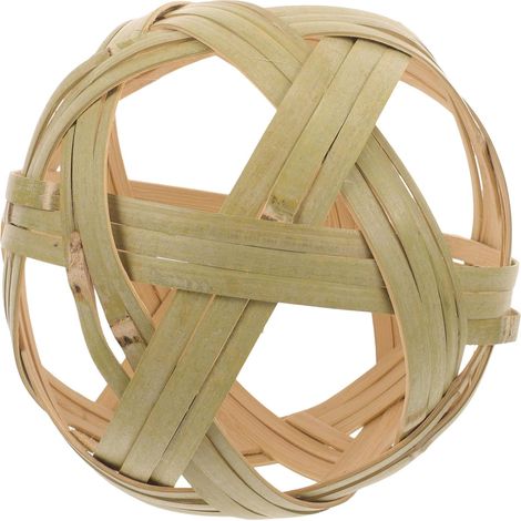 Boule de bambou ajourée . Décoration pratique pour la maison . Style naturel . Facile d'utilisation (1/5)