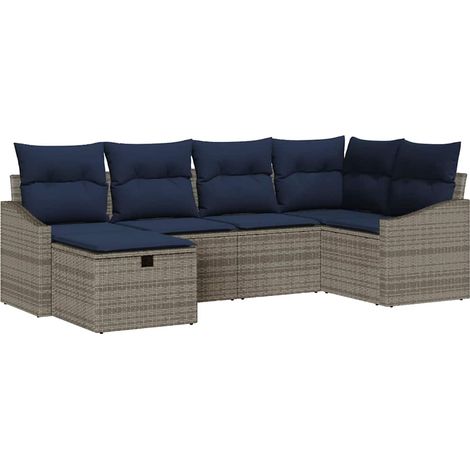 Maison Exclusive - Sofa Set mit Kissen 3 pcs Poly-Rattan