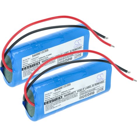 vhbw 2x Akku Ersatz für Seik 709053557 für Industrie-Funkfernsteuerung Fernbedienung (1200 mAh, 7,2 V, NiMH)
