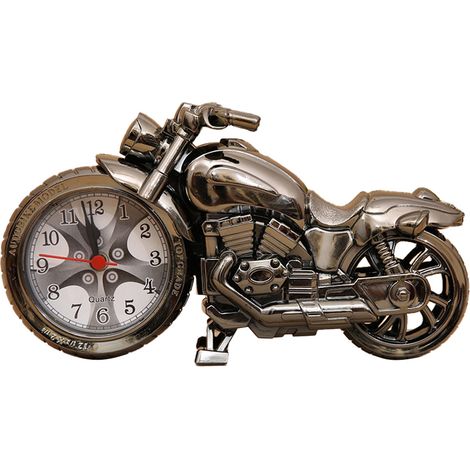 Horloge Réveil Motocyclette - Mécanisme Quartz Précis - Décoration Intérieure Bureau Voiture - Cadeau Anniversaire Noël - 1 Pièce (1/5)
