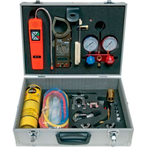 Maleta para frigoristas completa para gases R-22, R134a,R-404A y R-407C