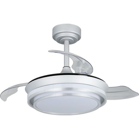 Ventilador LED aspas plegables Lander Mini CCT Dim (46W) Plata (1/5)