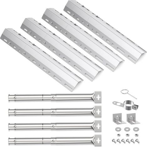 Tube de Brûleur Réglable pour Campingaz,Blooma,Charbroil,FirePlus,Pièces de Rechange de Universal Barbecue Brûleur en Acier Inoxydable,Brûleur Universel de Tube réglables (45629+42204 4PC, 30 à 72 CM) (1/5)