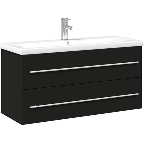 Maison Exclusive - Waschbeckenunterschrank mit Einbaubecken Schwa