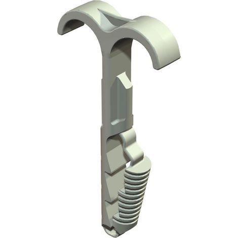 OBO Bettermann Fascetta a scatto doppia 4-12mm poliammide grigio chiaro RAL 7035, 2197855