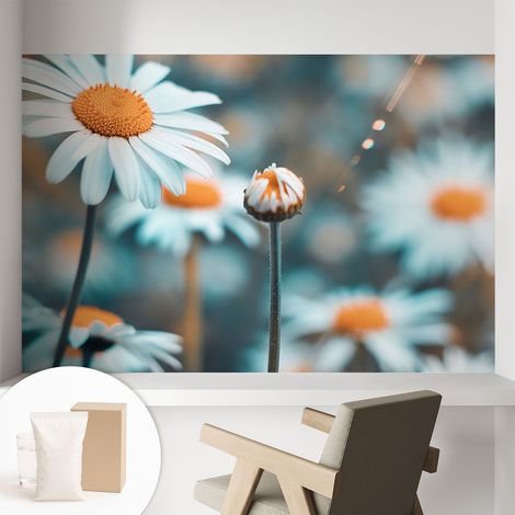 Carta Da Parati - Murale Alla Moda Decorazione - Camera Da Letto - Con Colla Gratuita Una delizia alla camomilla 104x70 cm (1/5)