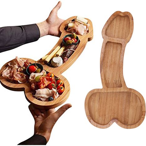 Planche Apéritif Bois Composite en Forme de Trompette pour Cadeau de Pendaison de Crémaillère