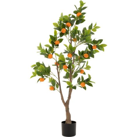 Arbre Artificiel en Pot "Oranger" 130cm Vert (1/4)