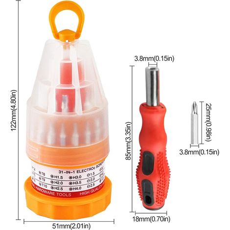 Jeu De Tournevis De Précision - Ensemble Tournevis Pour Ordinateur Portable Anti Dérappant Équipements Domestiques Pour La Maintenance Électronique (1/5)