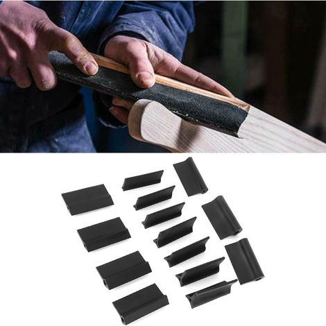 Bloc de ponçage souple 14 pièces, papier abrasif caoutchouté pour polissage et ponçage du bois, outils de menuiserie.