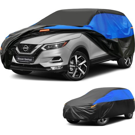 Housse Voiture Imperméable Respirante, SUV Bâche de pour Nissan Qashqai, Noir BleuBâche de Voiture Garage Complet pour la Pluie Soleil poussière Protection et Doublure.,Convient pour Nissan Qashqai (1/5)