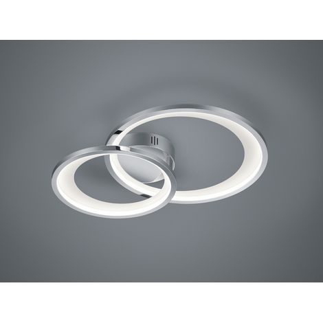 Dimmbare LED Deckenleuchte GRANADA in Chrom, Breite 59cm (1/5)
