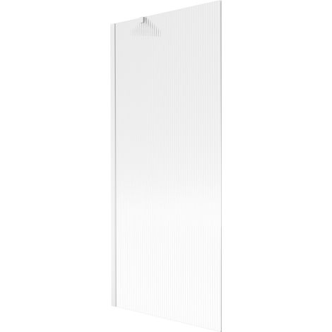 Mexen Next Badewannenfaltwand 1-teilig 80 x 150 cm, Streifen, Weiß - 895-080-000-00-09-20 (1/5)